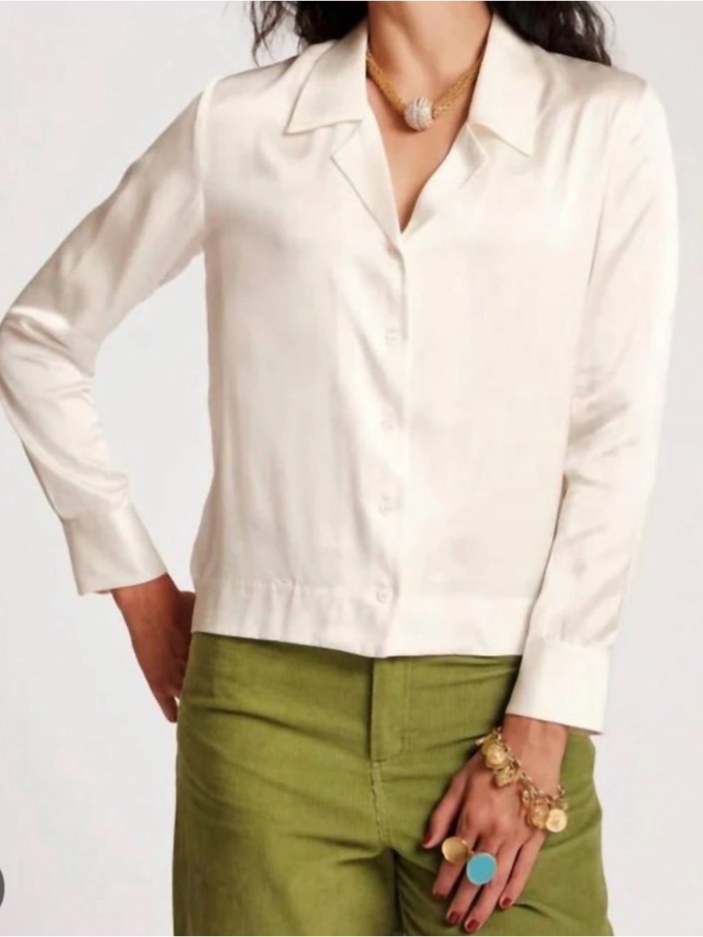 Frances Valentine Katherine Silk Blouse XL